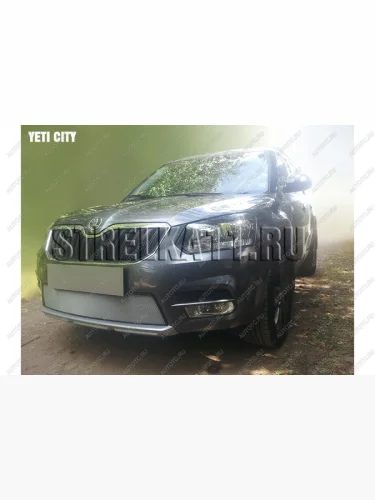 Защита радиатора (City) Стрелка11 Стандарт (хром) Skoda Yeti (2013-2018)