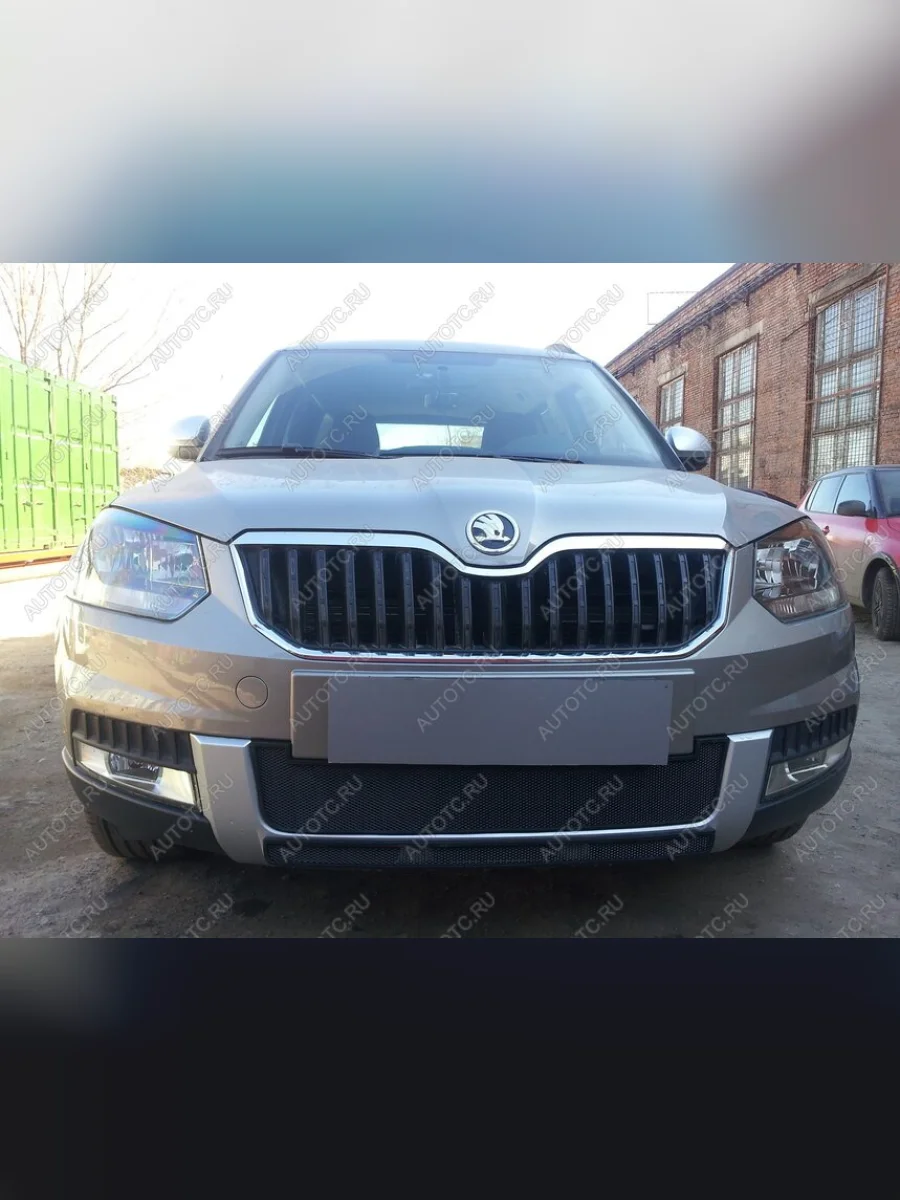 Защита радиатора (нижняя) (Outdoor) Стрелка11 Стандарт Skoda Yeti (2013-2018) (черная)  в Самаре Самарской области