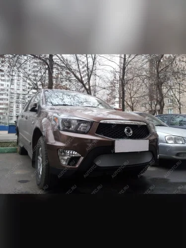 Защита радиатора Стрелка11 Стандарт (хром) SSANGYONG Actyon Sport (2012-2025)