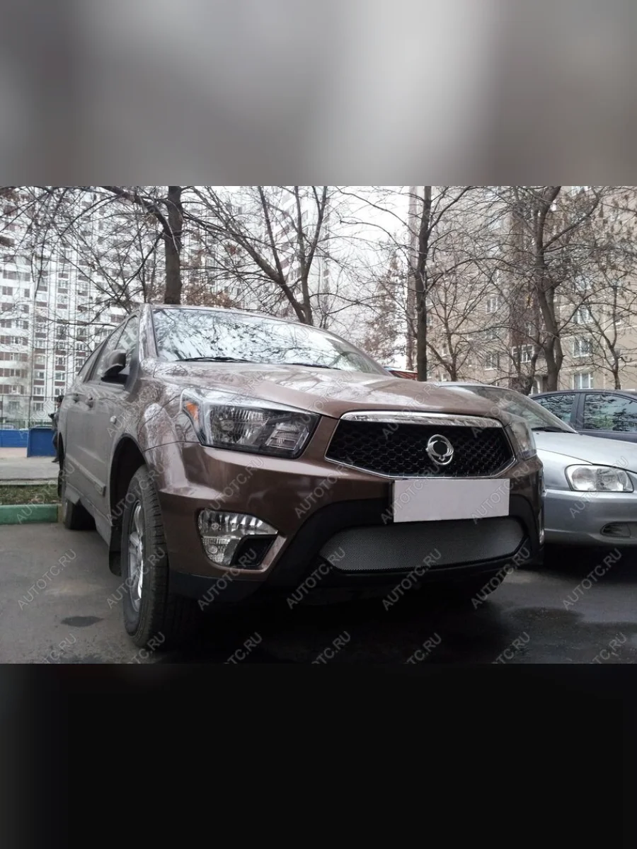 Защита радиатора Стрелка11 Стандарт SSANGYONG Actyon Sport (2012-2025) (хром)  в Керчи Республика Крым