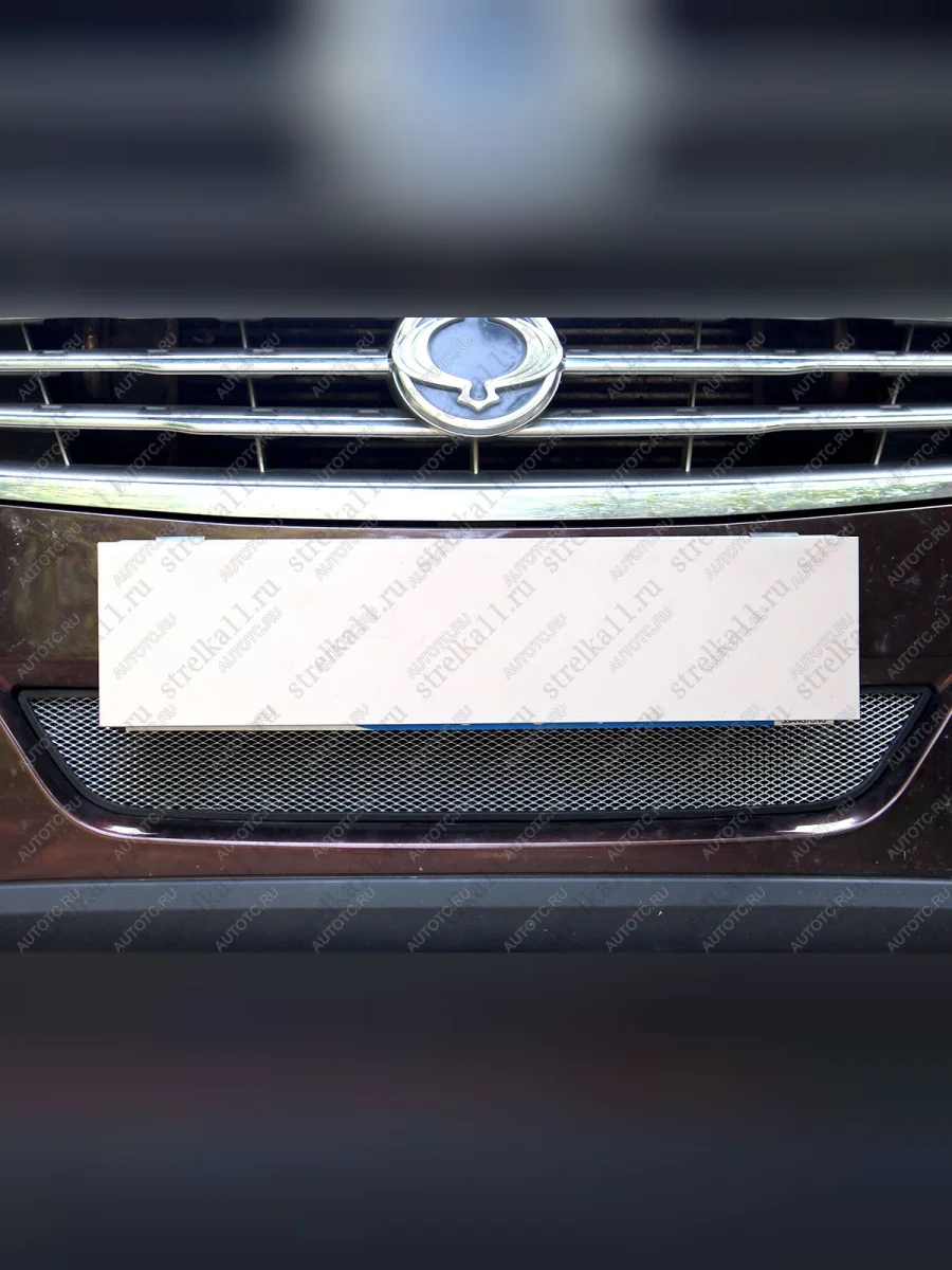 Защита радиатора Стрелка11 Стандарт SSANGYONG Rexton Y290 (2012-2017) (хром)  с доставкой в г. Пермь