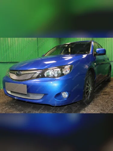 Защита радиатора (низ) Стрелка11 Стандарт (хром) Subaru Impreza GE седан (2007-2012)