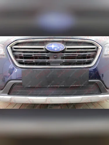 Защита радиатора Стрелка11 Стандарт (черная) Subaru Outback  BS/B15 (2017-2021) рестайлинг универсал