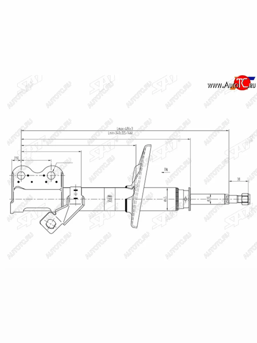 Стойка передняя RH SAT  Toyota  Corolla Levin  EA100, Sprinter  E100  в Керчи Республика Крым