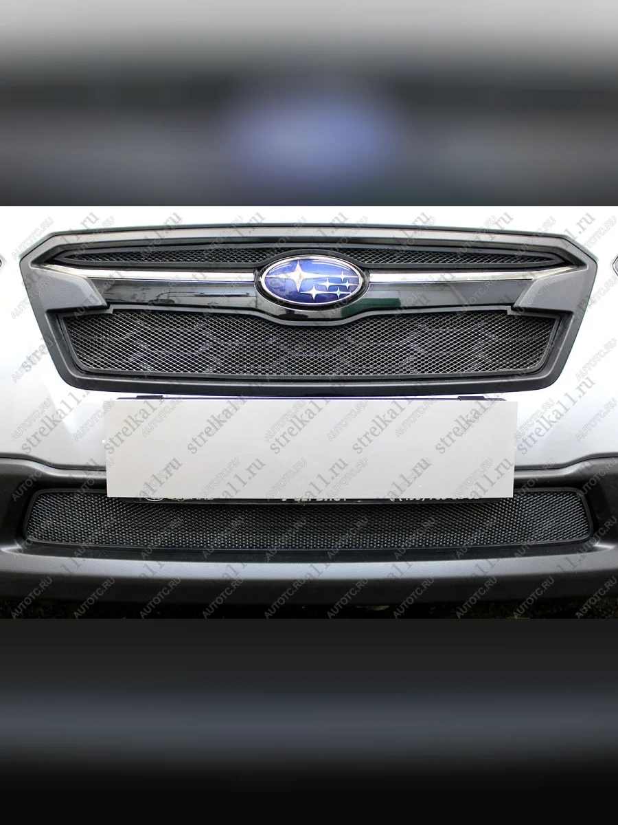 Защита радиатора (низ) Стрелка11 Стандарт Subaru XV GT/G24 дорестайлинг (2017-2021) (черная)  в Керчи Республика Крым