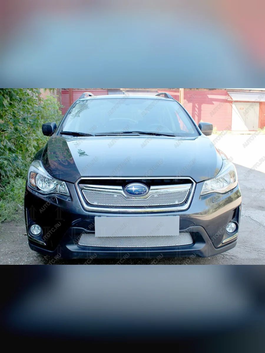 Защита радиатора (низ) Стрелка11 PREMIUM Subaru XV GT/G24 дорестайлинг (2017-2021) (хром)  в Керчи Республика Крым