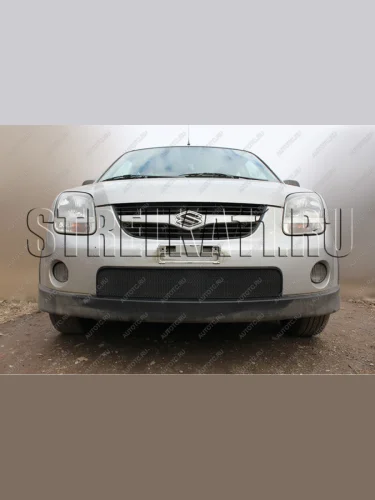 Защита радиатора Стрелка11 Стандарт (черная) Suzuki Ignis (2003-2008)