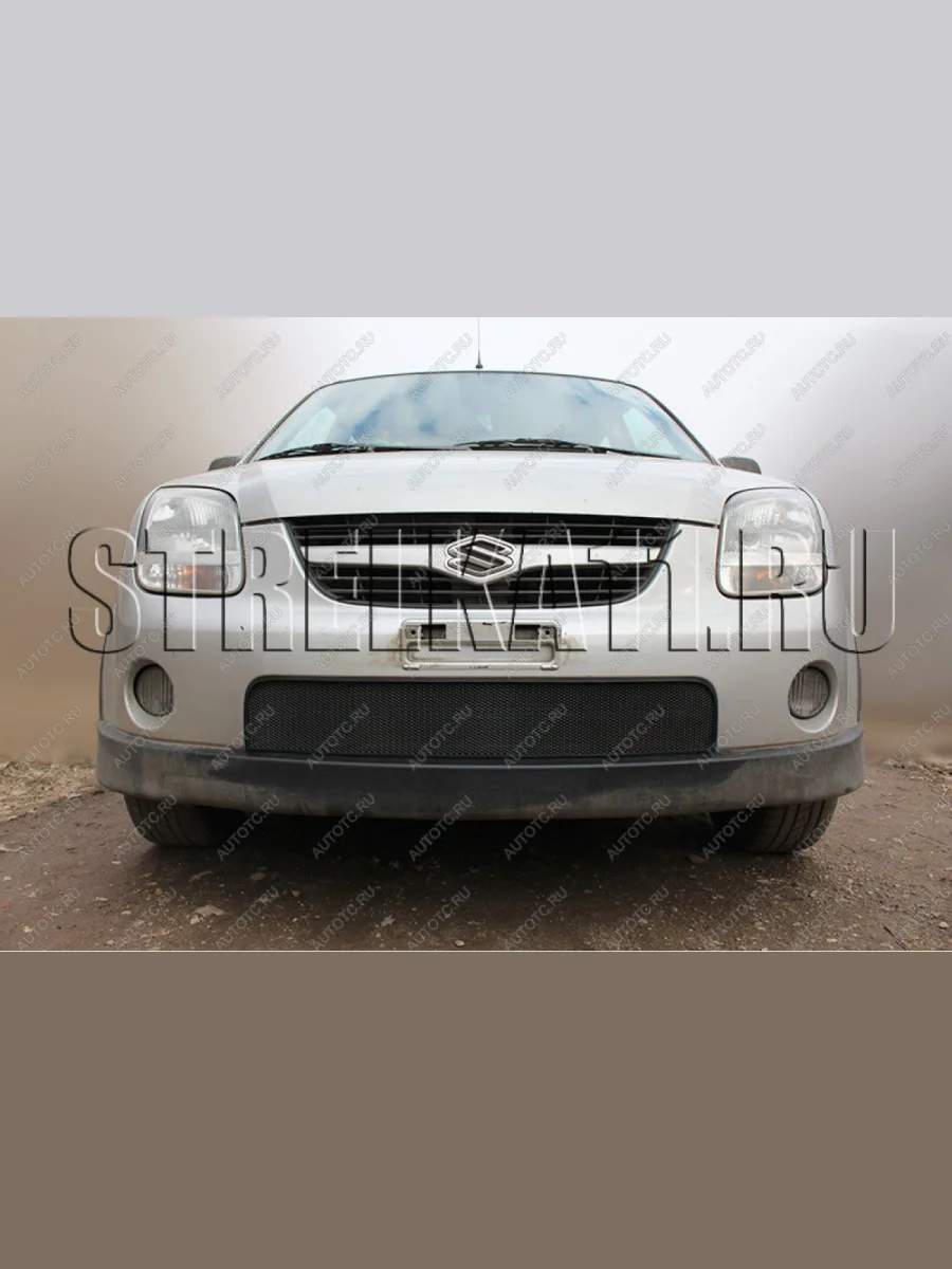 Защита радиатора Стрелка11 Стандарт Suzuki Ignis (2003-2008) (черная)  в Перми Пермском крае