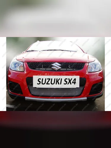 Защита радиатора Стрелка11 Стандарт (хром) Suzuki SX4 GYA,GYB  рестайлинг, хэтчбэк (2010-2016)
