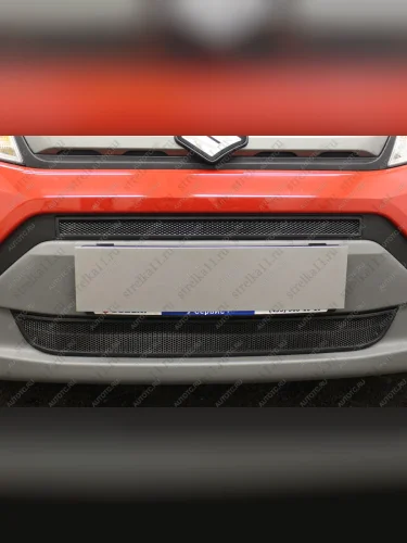 Защита радиатора (2 части) Стрелка11 Стандарт (черная) Suzuki Vitara LY дорестайлинг (2015-2019)