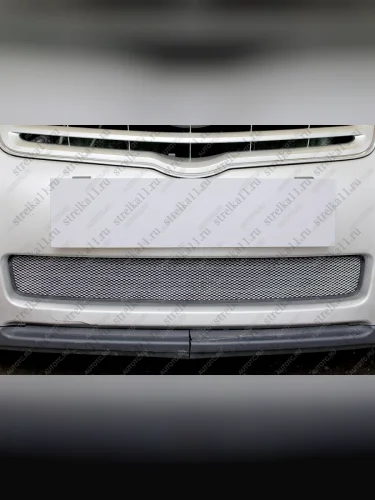 Защита радиатора Стрелка11 Стандарт (хром) Toyota Avensis ( T250 седан,  T250 универсал) (2006-2008) рестайлинг