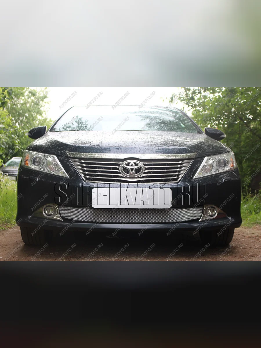 Защита радиатора Стрелка11 Стандарт Toyota Camry XV50 дорестайлинг (2011-2014) (хром)  в Керчи Республика Крым