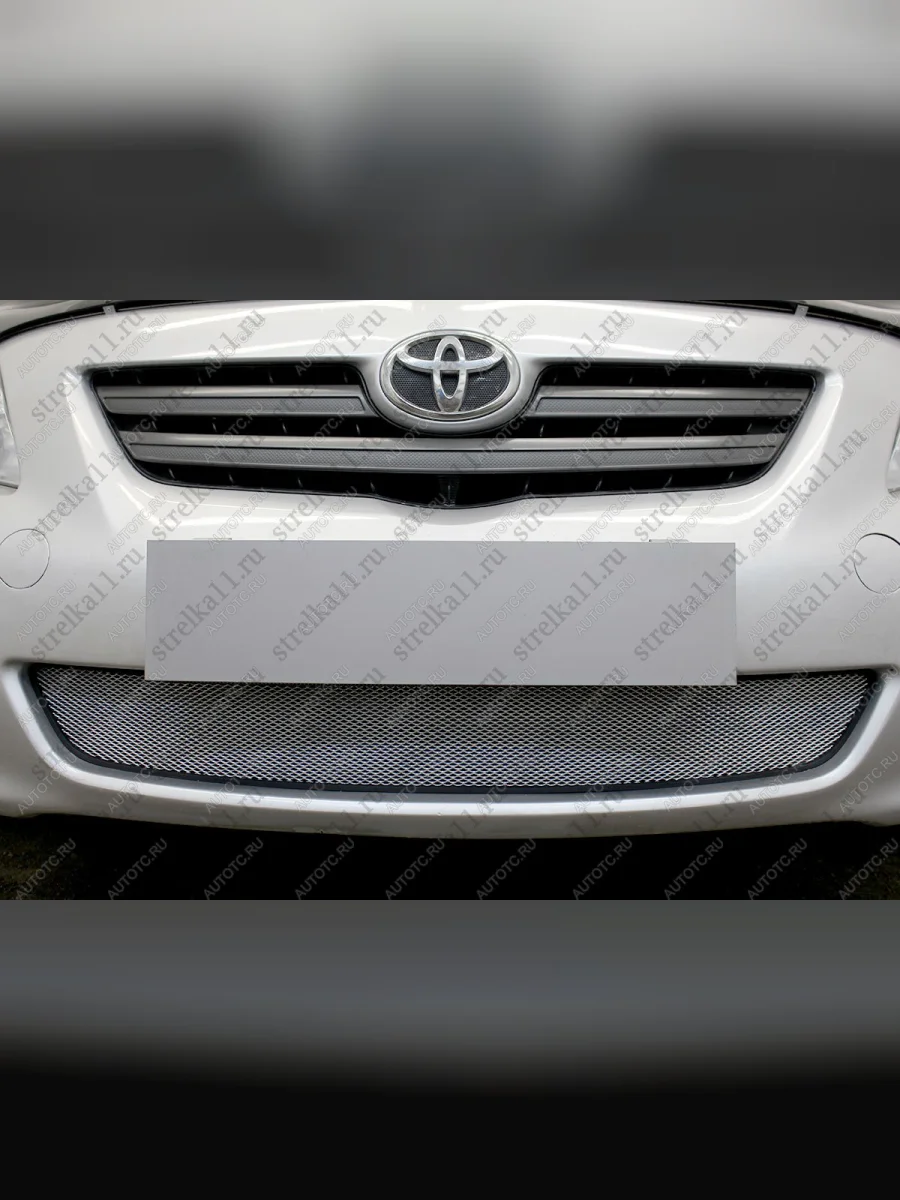 Защита радиатора Стрелка11 Стандарт Toyota Corolla E150 седан дорестайлинг (2006-2010) (хром)  в Самаре Самарской области