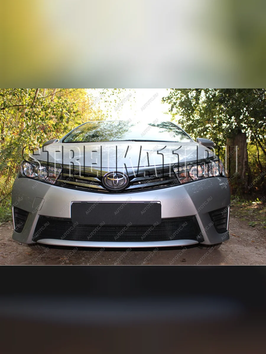 Защита радиатора Стрелка11 Стандарт Toyota Corolla E180 дорестайлинг (2013-2016) (черная)  в Керчи Республика Крым