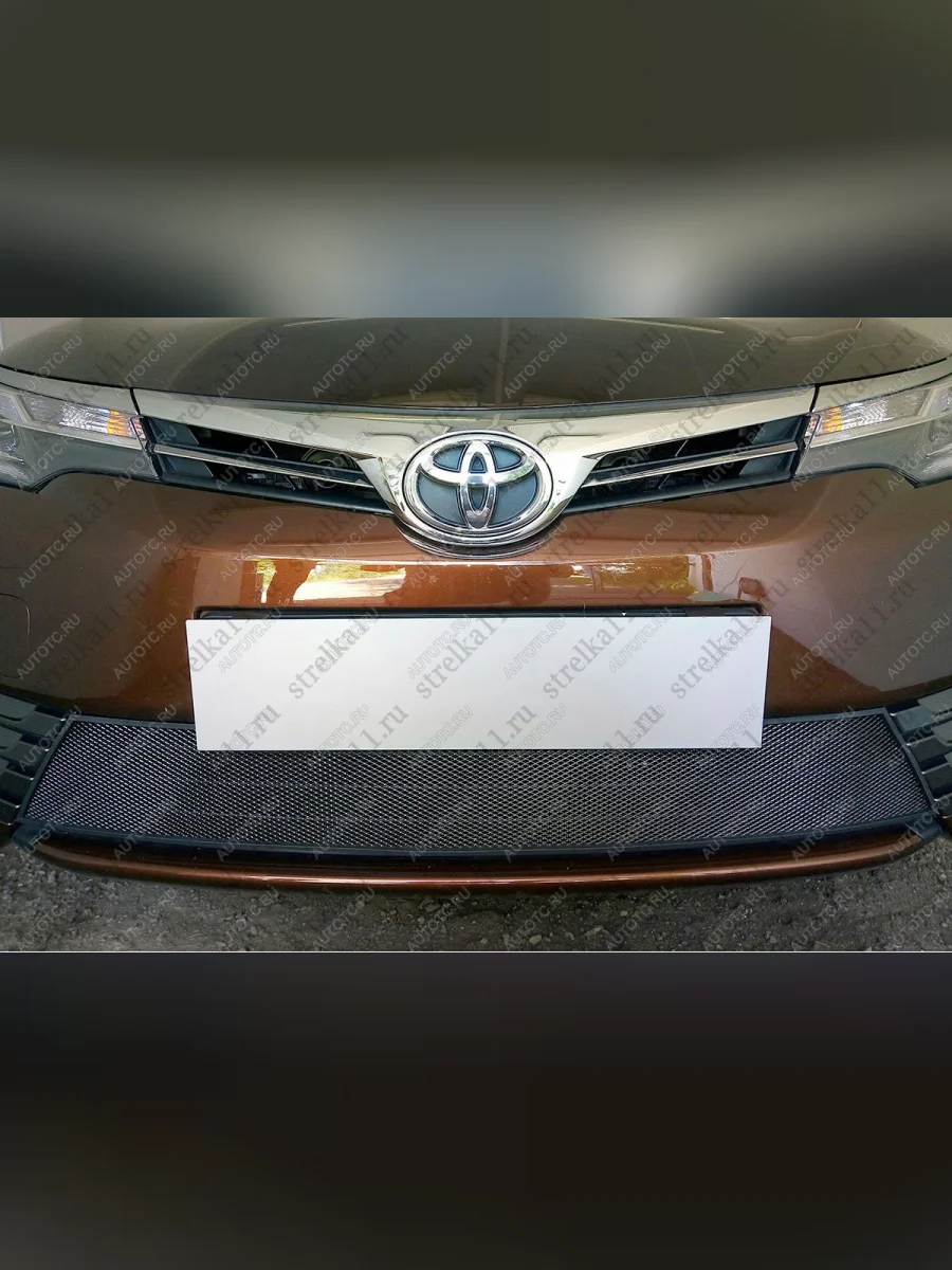 Защита радиатора Стрелка11 Стандарт Toyota Corolla E180 рестайлинг (2016-2019) (черная)  в Самаре Самарской области