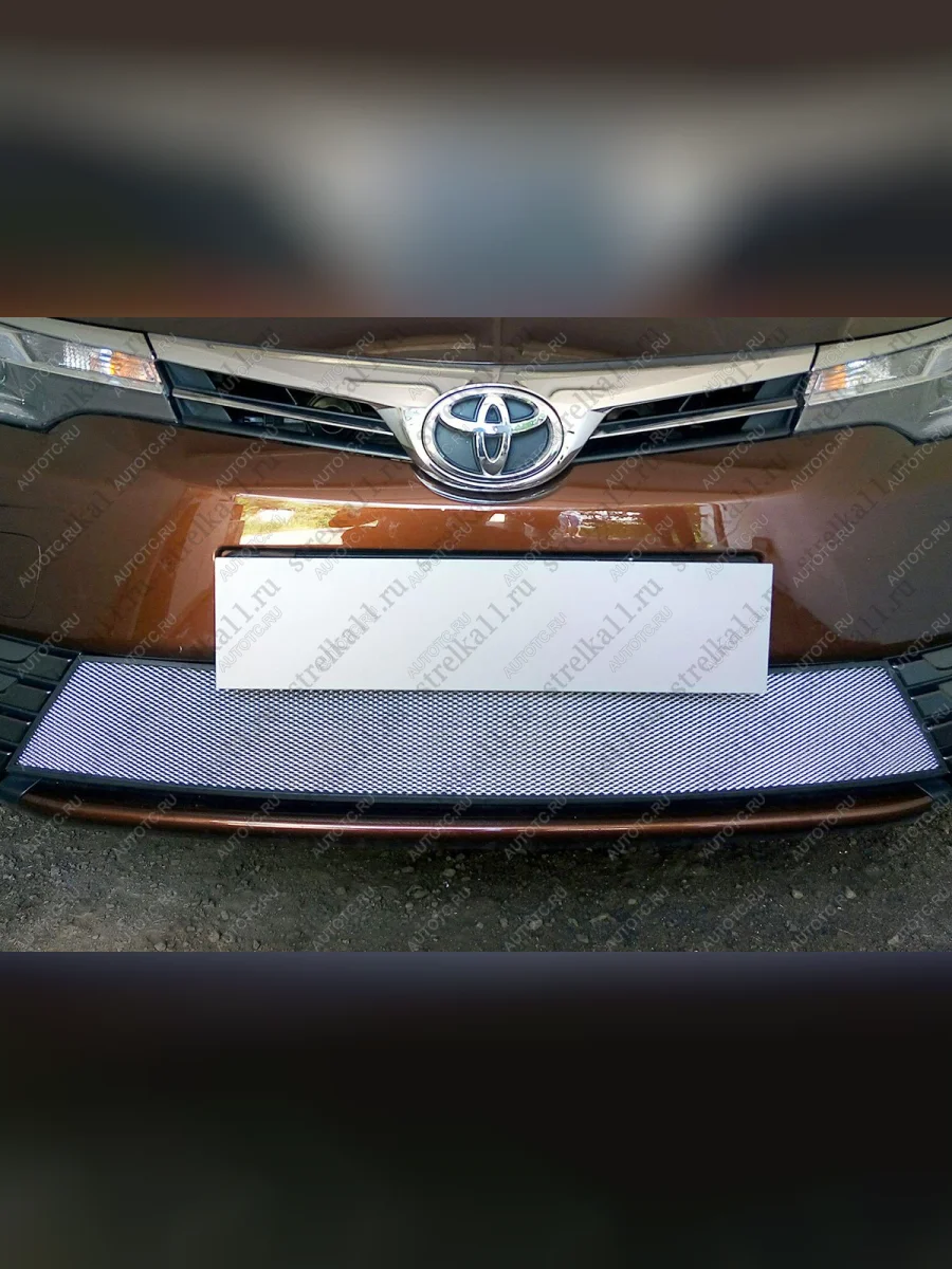 Защита радиатора Стрелка11 Стандарт Toyota Corolla E180 рестайлинг (2016-2019) (хром)  в Самаре Самарской области