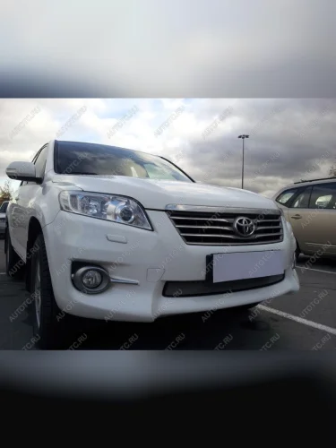 Защита радиатора Стрелка11 Стандарт (хром) Toyota RAV4 XA30 5 дв. удлиненный 2-ой рестайлинг (2010-2013)