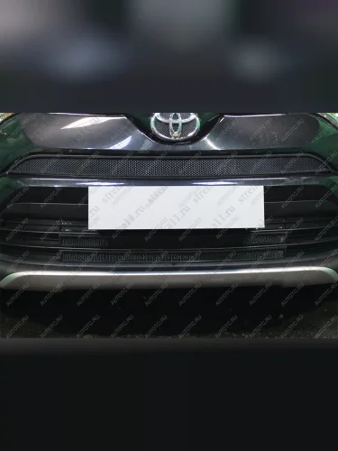 Защита радиатора (низ 2 части) Стрелка11 Стандарт (черная) Toyota RAV4 XA40 5 дв. рестайлинг (2015-2019)