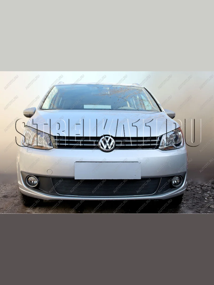 Защита радиатора Стрелка11 Стандарт Volkswagen Caddy 2K рестайлинг (2010-2015) (черная)  в Самаре Самарской области