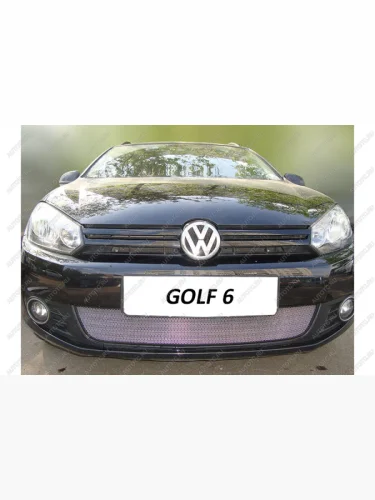 Защита радиатора Стрелка11 Стандарт (хром) Volkswagen Golf 6 Mk6 хэтчбэк 5 дв. (2008-2014)