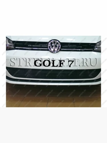 Защита радиатора Стрелка11 Стандарт (черная) Volkswagen Golf  7 Mk7 (2012-2017) хэтчбэк 5 дв. дорестайлинг