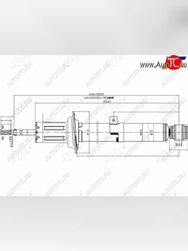 Стойка передняя LH SAT Toyota Mark X X120 (2004-2009)
