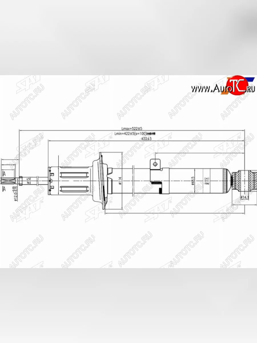 Стойка передняя LH SAT Toyota Mark X X120 (2004-2009)  в Керчи Республика Крым