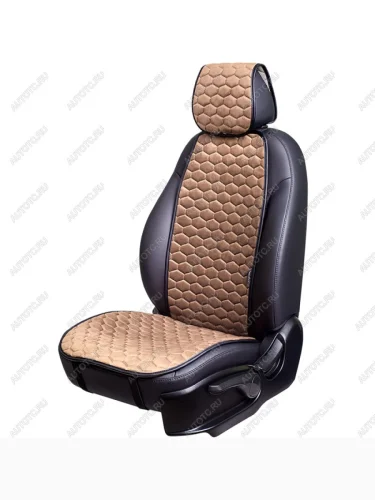 Накидка на сиденье (1 место Афины) МОНРО ст СОТА Lord Autofashion (бронза, строчка бежевая) 