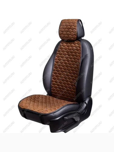 Накидка на сиденье (1 место Афины) МОНРО ст СОТА Lord Autofashion (коричневый, строчка бежевая) 