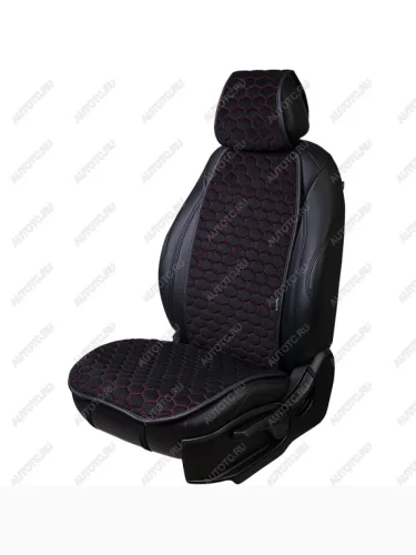 Накидка на сиденье (1 место Афины) МОНРО ст СОТА Lord Autofashion (черный, строчка красная) 