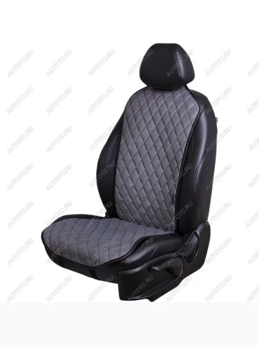 Накидка на сиденье (1 место Каир) ЛЮКС ст РОМБ Lord Autofashion (серый, строчка серая) 