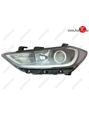 Левая фара (под корректор, линзован) CHINA Hyundai Elantra AD дорестайлинг (2016-2019)