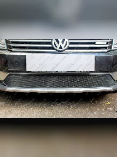 Защита радиатора (AllTrack) Стрелка11 Стандарт (черная) Volkswagen Passat B7 универсал (2010-2015)