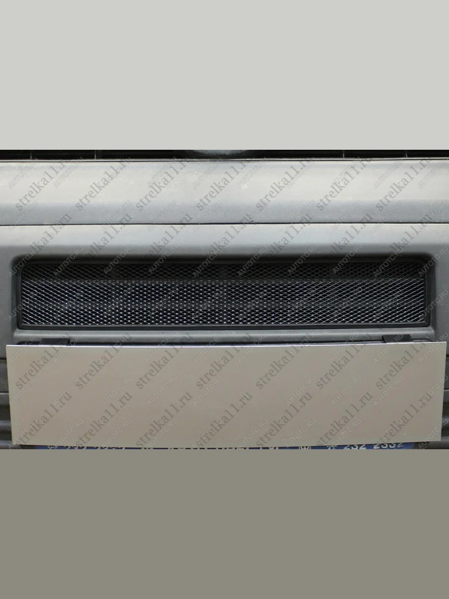 Защита радиатора Стрелка11 Стандарт Volkswagen Transporter T5 дорестайлинг (2003-2009) (черная)  в Воронеже Воронежской области