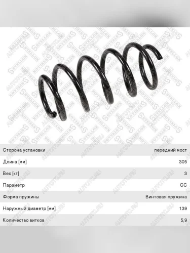 Пружина задней подвески STELLOX Renault Kangoo KW0 рестайлинг (2013-2016)