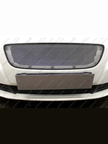 Защита радиатора (устанавливается вместо штатной) (верх) Стрелка11 Стандарт (хром) Volvo S40 MS седан рестайлинг (2007-2012)