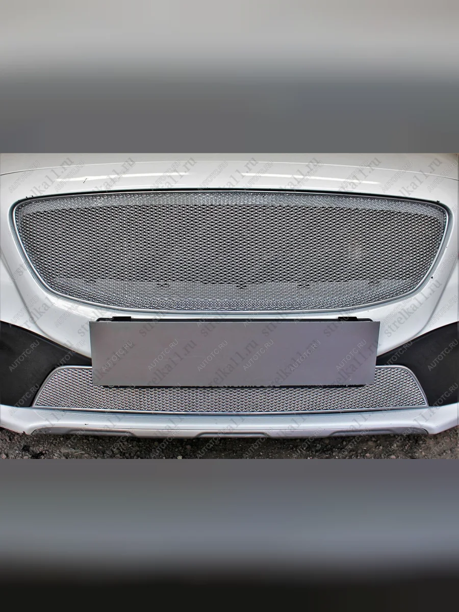 Защита радиатора (устанавливается вместо штатной) (верх) Стрелка11 PREMIUM Volvo V40 Cross Country хэтчбэк дорестайлинг (2012-2016) (черная)  в Перми Пермском крае