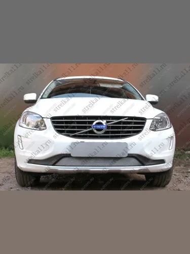 Защита радиатора Стрелка11 Стандарт (хром) Volvo XC60  рестайлинг (2013-2017)