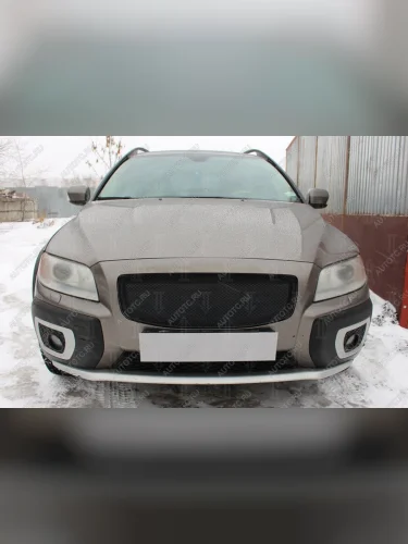 Защита радиатора (низ) (устанавливается вместо штатной) Стрелка11 PREMIUM (хром) Volvo XC70 рестайлинг (2013-2016)