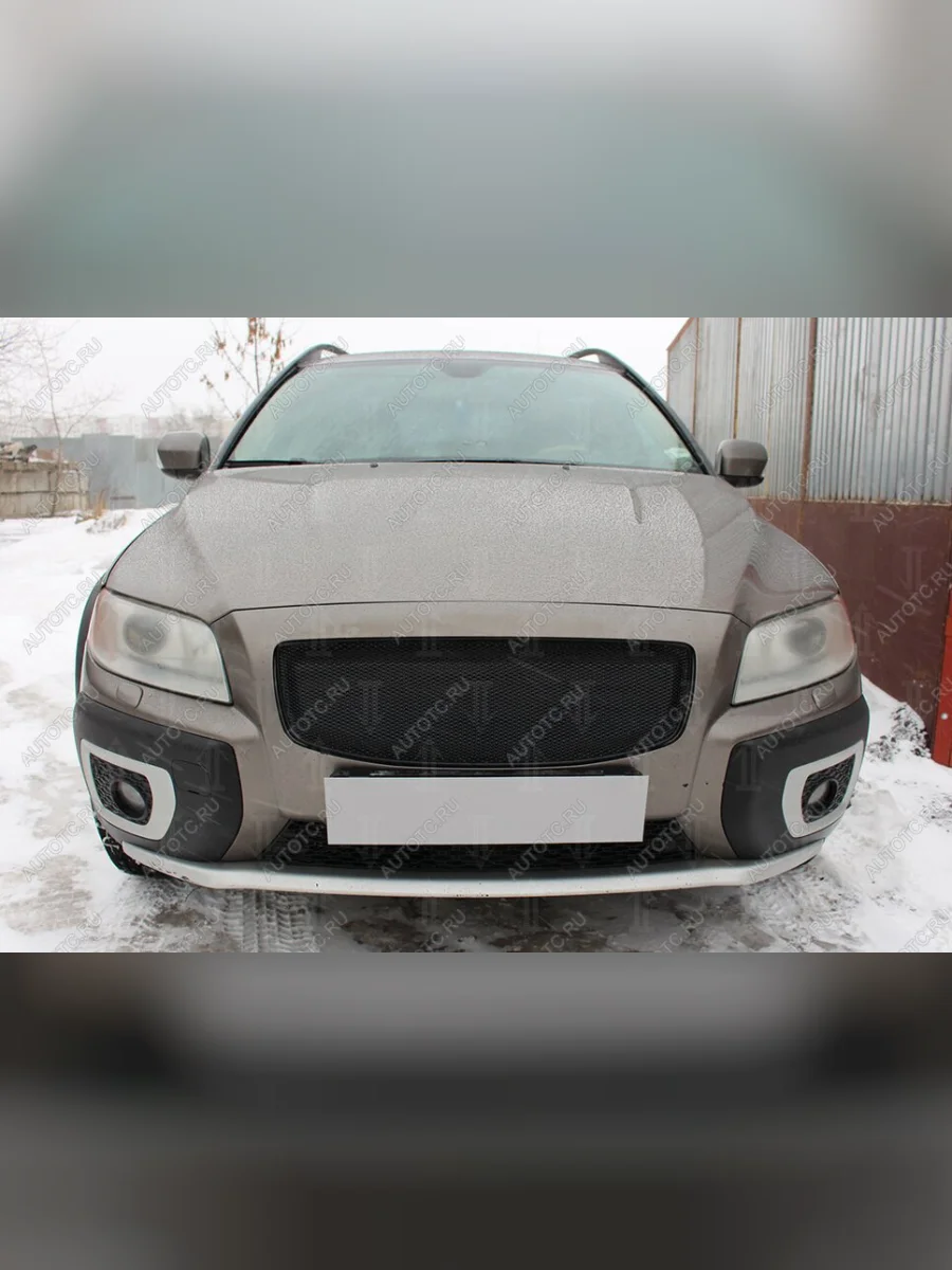 Защита радиатора (низ) (устанавливается вместо штатной) Стрелка11 PREMIUM Volvo XC70 дорестайлинг (2007-2013) (хром)  в Самаре Самарской области