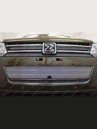 Защита радиатора (верх 3 части) Стрелка11 Стандарт (хром) Zotye T600 (2014-2021)