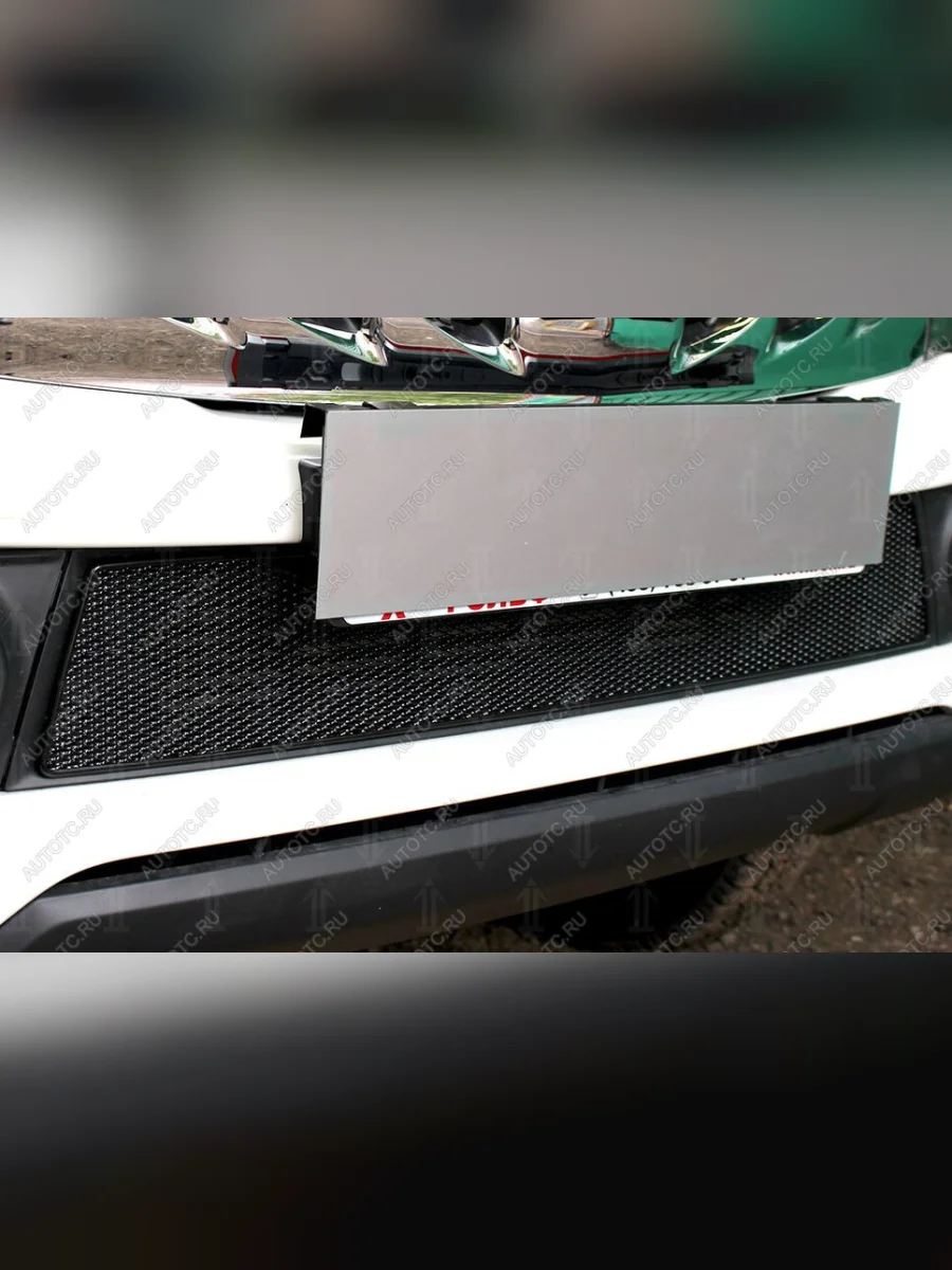 Защита радиатора низ Стрелка11 PREMIUM Mitsubishi L200 5 KK,KL дорестайлинг (2015-2019) (черная)  в Самаре Самарской области