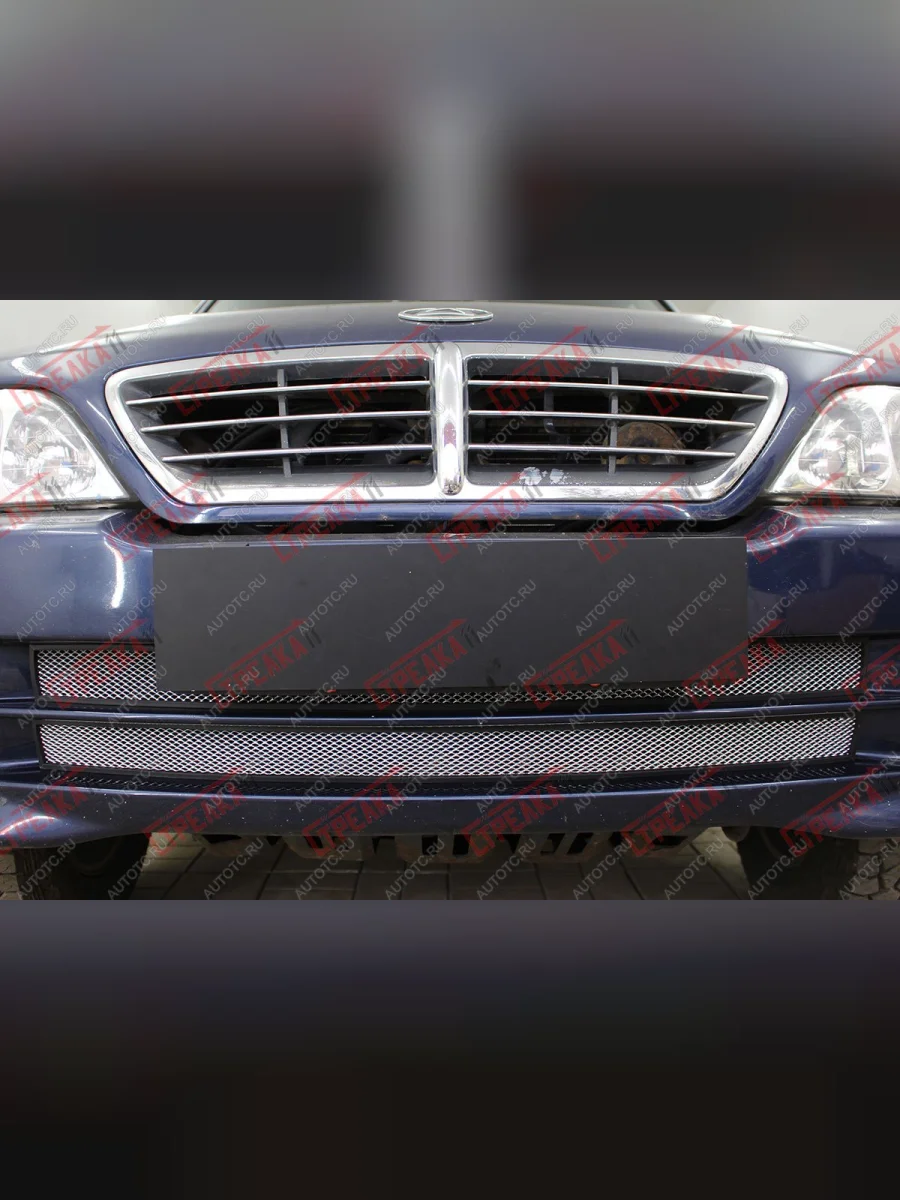 Защита радиатора (низ 2 части) Стрелка11 Стандарт  ТАГАЗ Road Partner (2009-2011) (хром)  в Воронеже Воронежской области