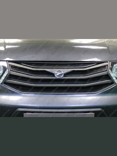 Защита радиатора (5 частей) Стрелка11 Стандарт (черная) Уаз Патриот 23632 1 рестайлинг пикап (2014-2016)