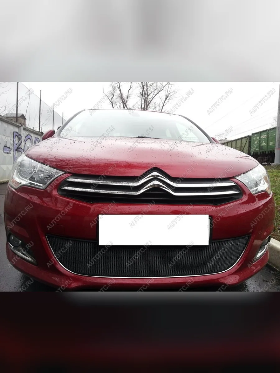 Зимняя заглушка решетки радиатора Стрелка11 CITROEN C4 B7 хэтчбэк 5 дв. (2011-2018) (черная)  в Перми Пермском крае