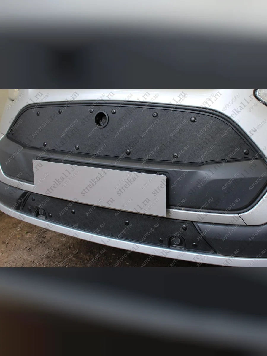 Зимняя заглушка решетки радиатора (верх) Стрелка11 Ford Tourneo Custom дорестайлинг (2012-2018) (18 см)  в Керчи Республика Крым