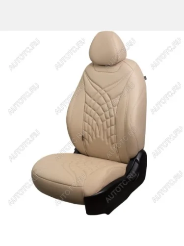 Комплект чехлов для сидений (РЗСиС 60/40 2П+1Г Орегон) БАЙРОН ст ЖУК Lord Autofashion (бежевый, вставка бежевая, строчка бежевая) Toyota Land Cruiser Prado  J150 (2017-2020) 2-ой рестайлинг