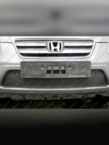 Зимняя заглушка решетки радиатора Стрелка11 (черная) Honda CR-V RD4,RD5,RD6,RD7,RD9  рестайлинг (2004-2006)