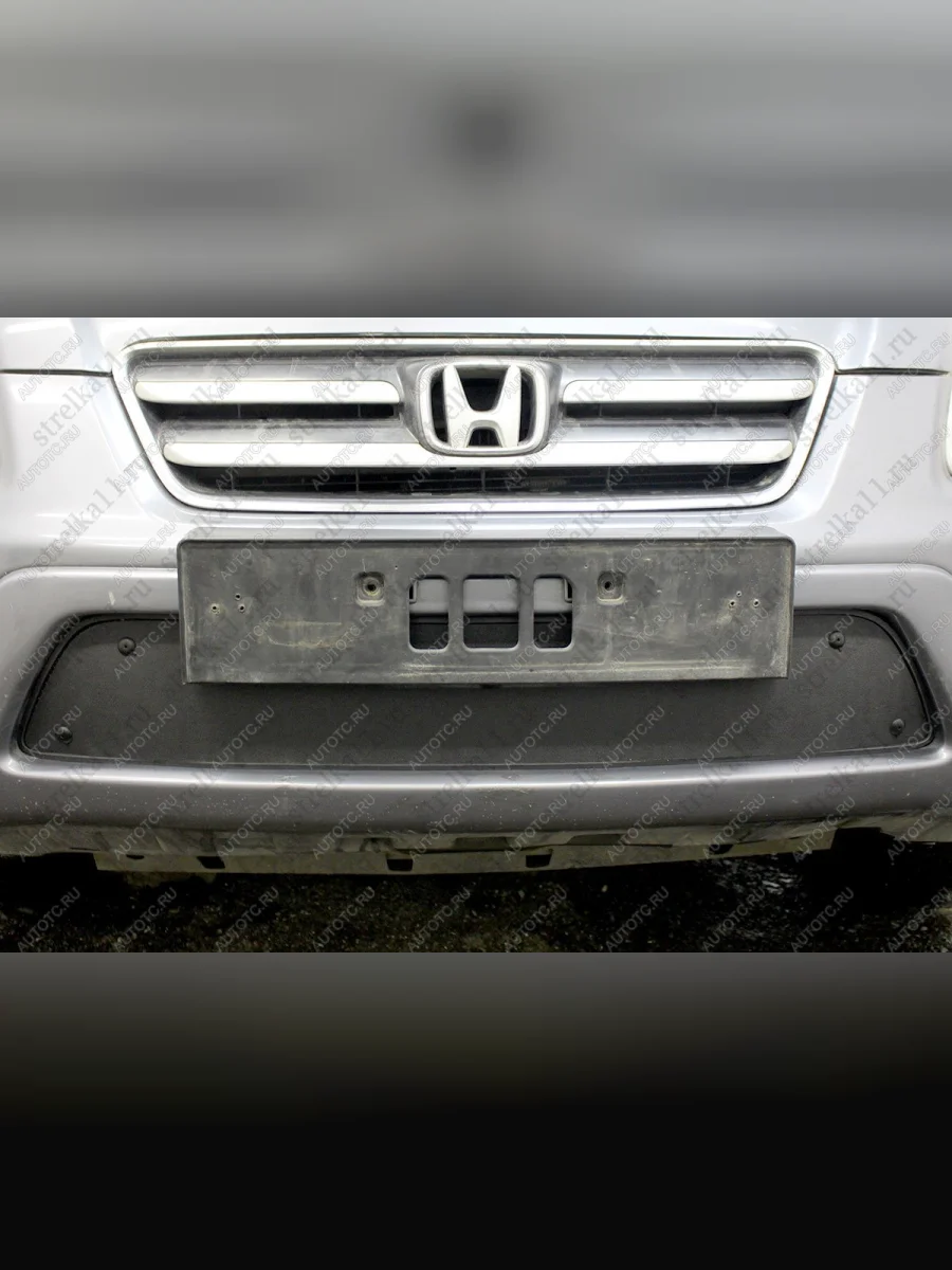 Зимняя заглушка решетки радиатора Стрелка11 Honda CR-V RD4,RD5,RD6,RD7,RD9  рестайлинг (2004-2006) (черная)  в Керчи Республика Крым