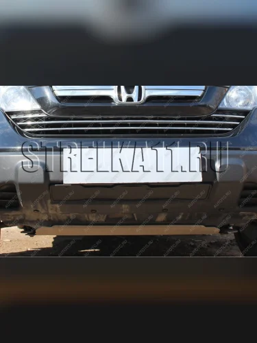 Зимняя заглушка решетки радиатора Стрелка11 (черная) Honda CR-V RE1,RE2,RE3,RE4,RE5,RE7 дорестайлинг (2007-2010)